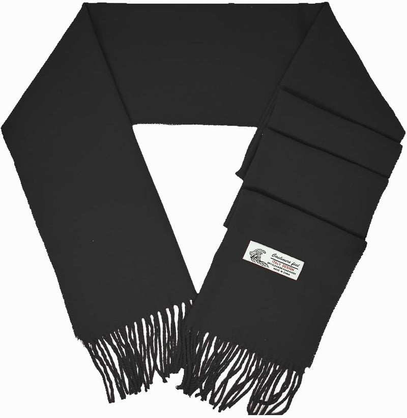 Glory Max Unisex Plain Solid Color Winter Scarf Cashmere Feel Soft Classic 72"x12" - Image 1